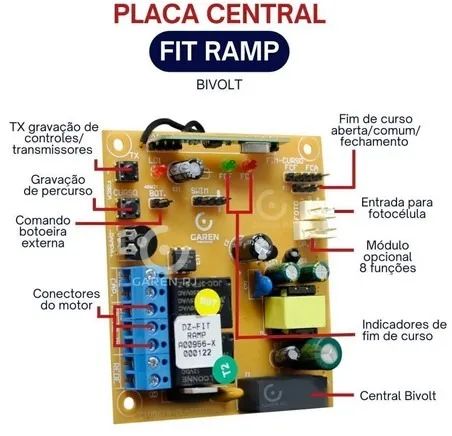 Placa Central Garen Fit Connect Motor de Portão - Foto 5