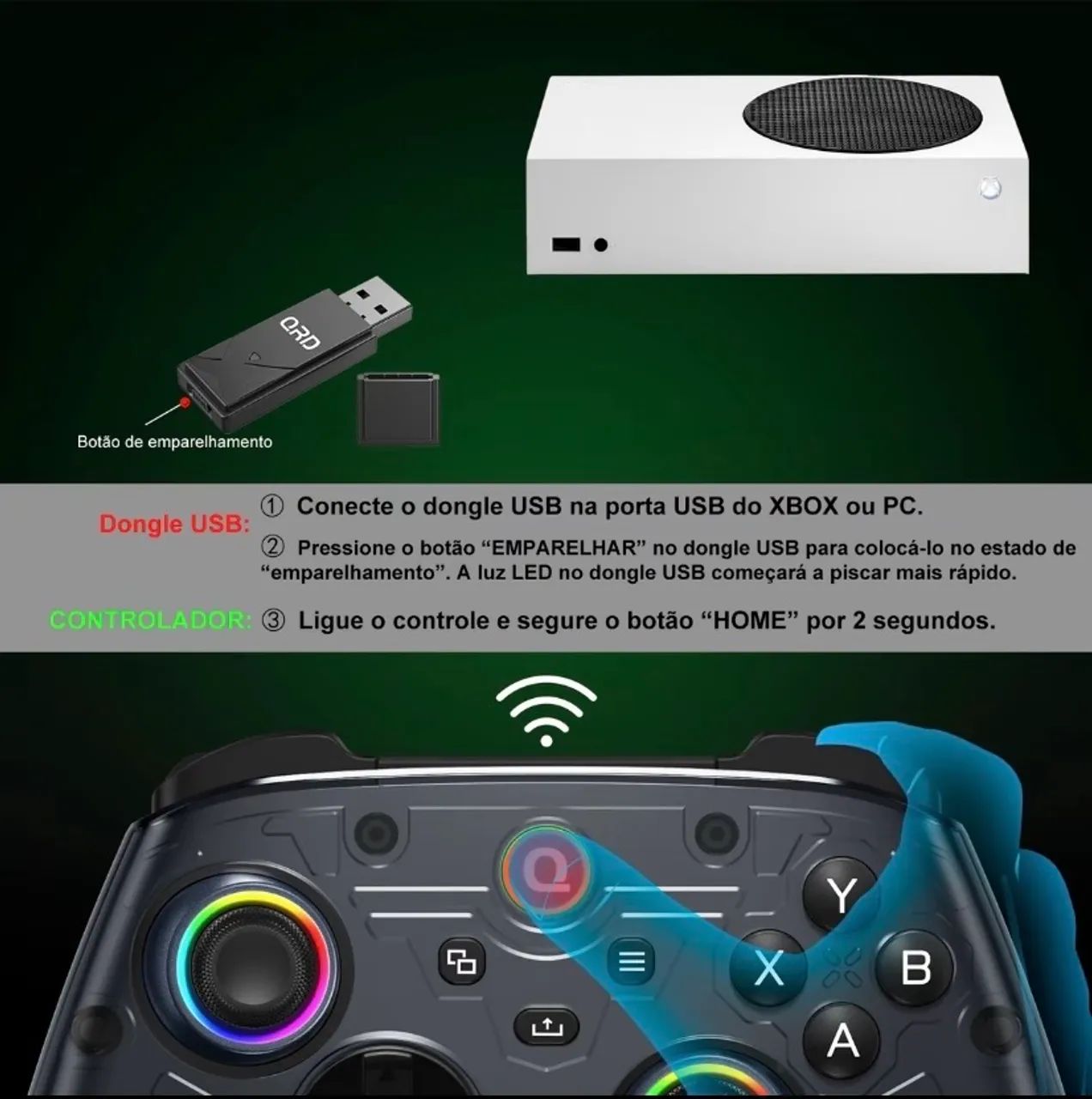 Controle para Xbox e Pc | Qrd Ferrox com analógicos Hall effect - Foto 4
