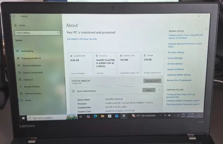 Notebook Lenovo ThinkPad T470 - Foto 2