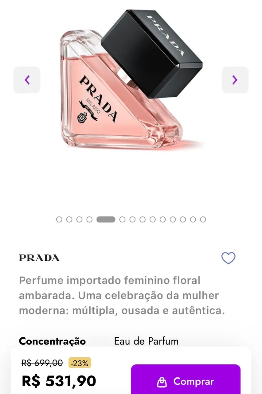 Perfume Prada paradoxe 30ml original novo lacrado  - Foto 3