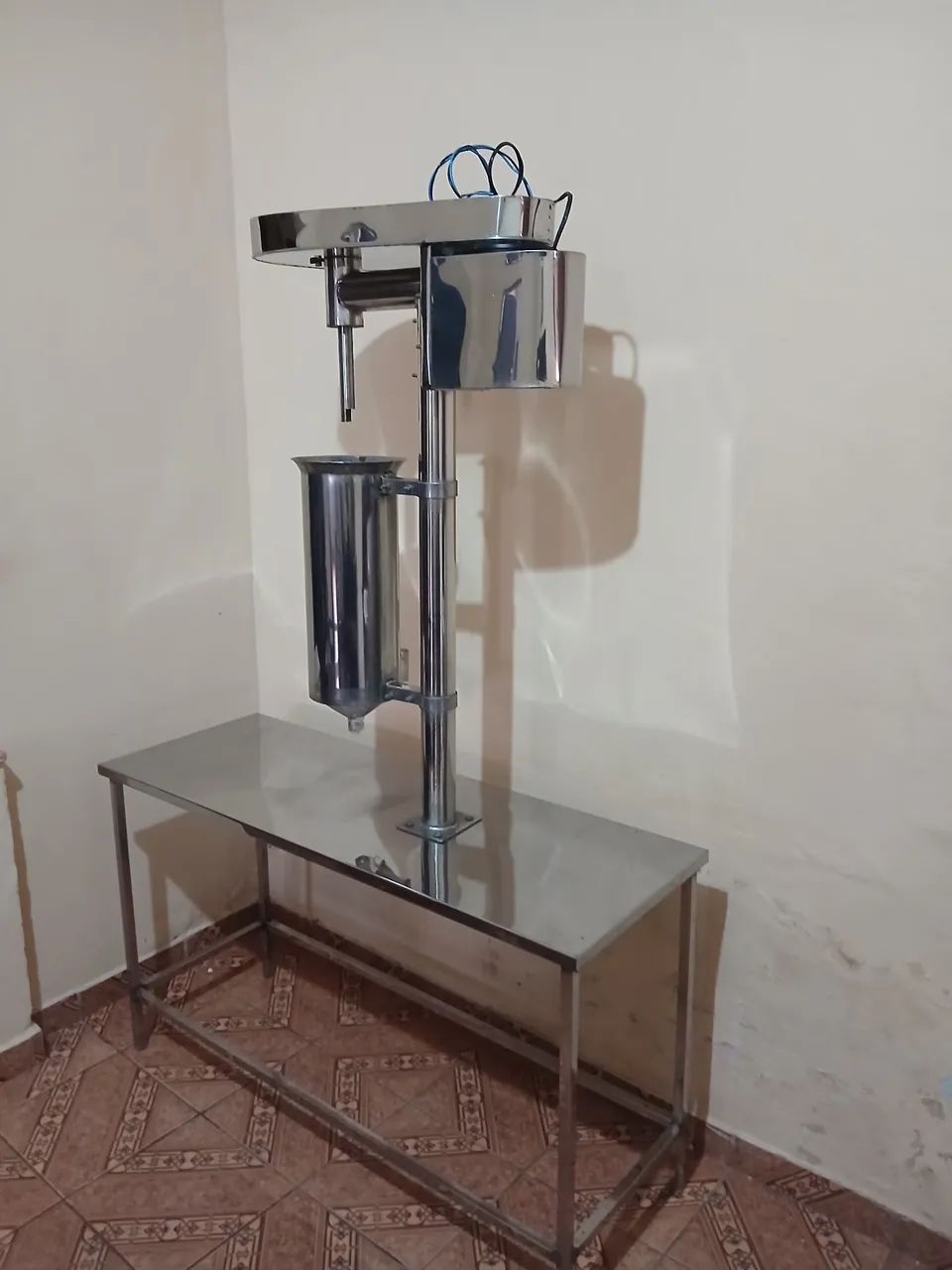 Máquina de açaí + mesa inox