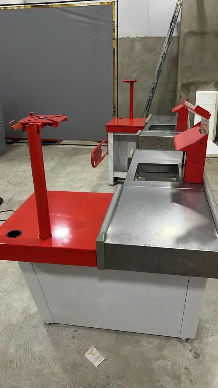 Checkouts de Supermercado - Estrutura Reforçada - Vermelho e Amarelo - Foto 3
