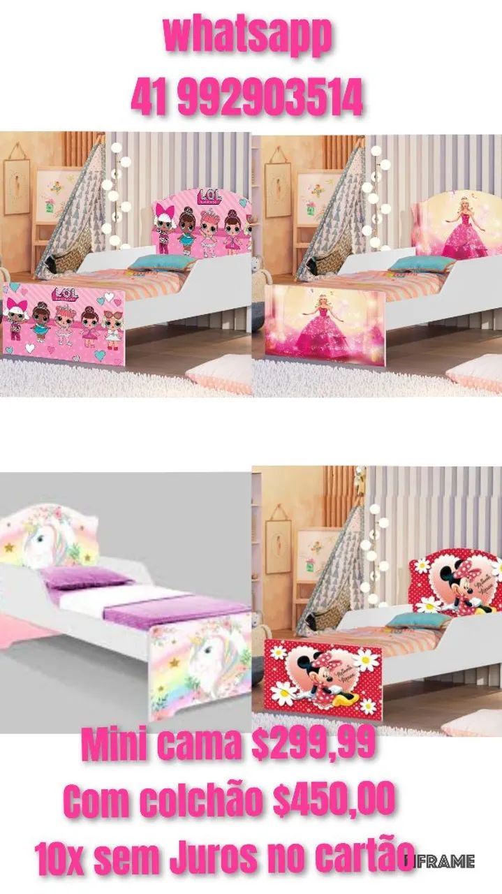 Mini cama infantil novo # 10x sem juros 