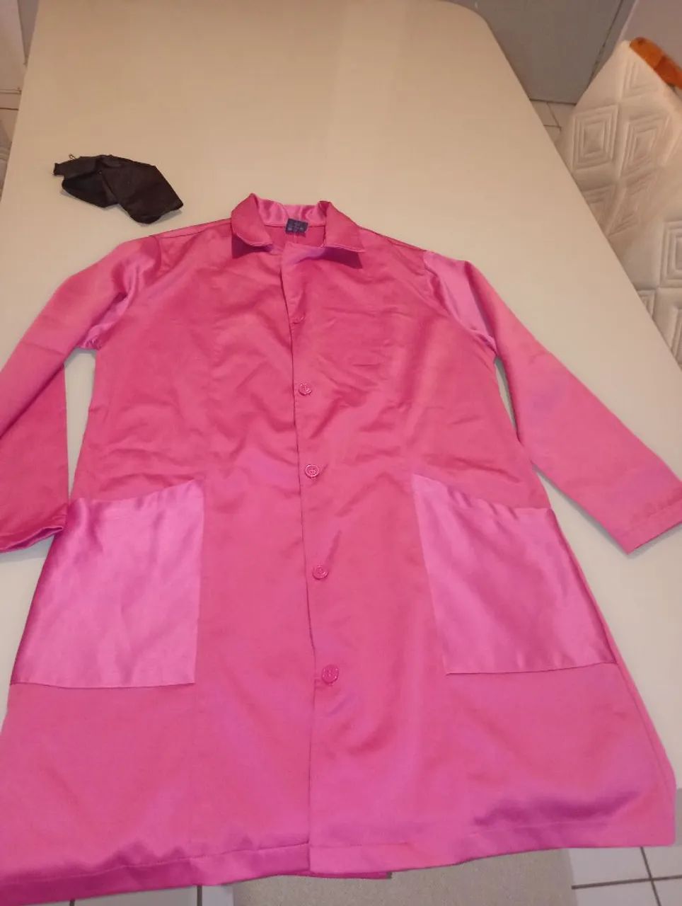 Jaleco rosa tamanho g novo