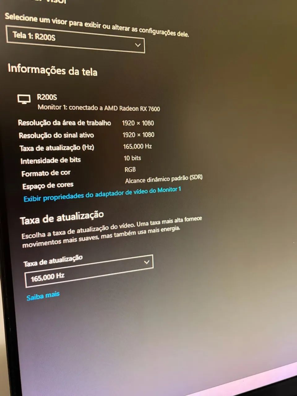 Monitor Gamer 165Hz 23 Polegadas - Foto 4