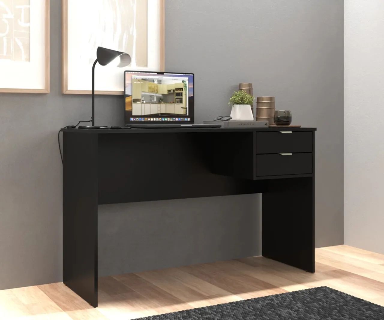 Escrivaninha Mesa de computador 2 gavetas 