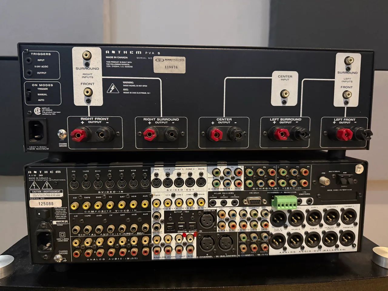 Anthem AVM 30 e PVA 5 processador e Power High End  