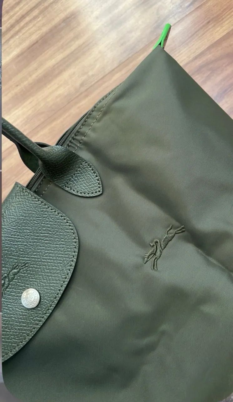 Bolsa LONGCHAMP verde militar g - Foto 5