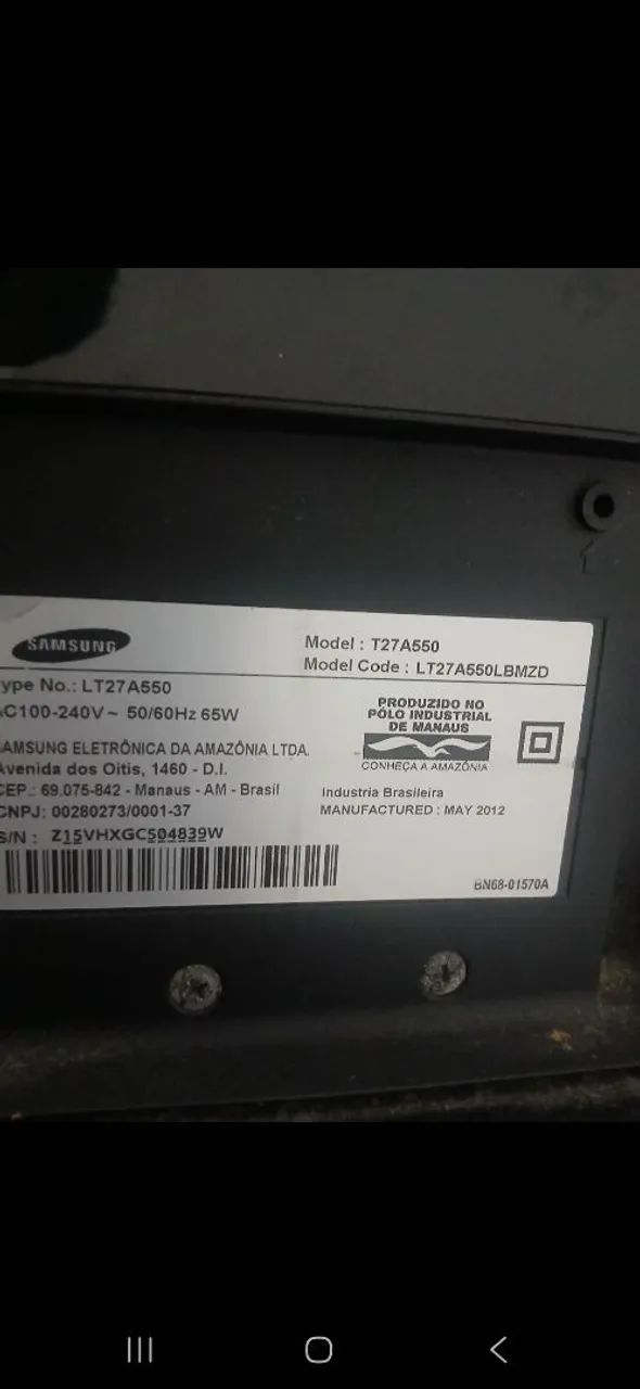 TV SAMSUNG 27' RETIRADA DE PEÇAS  - Foto 3