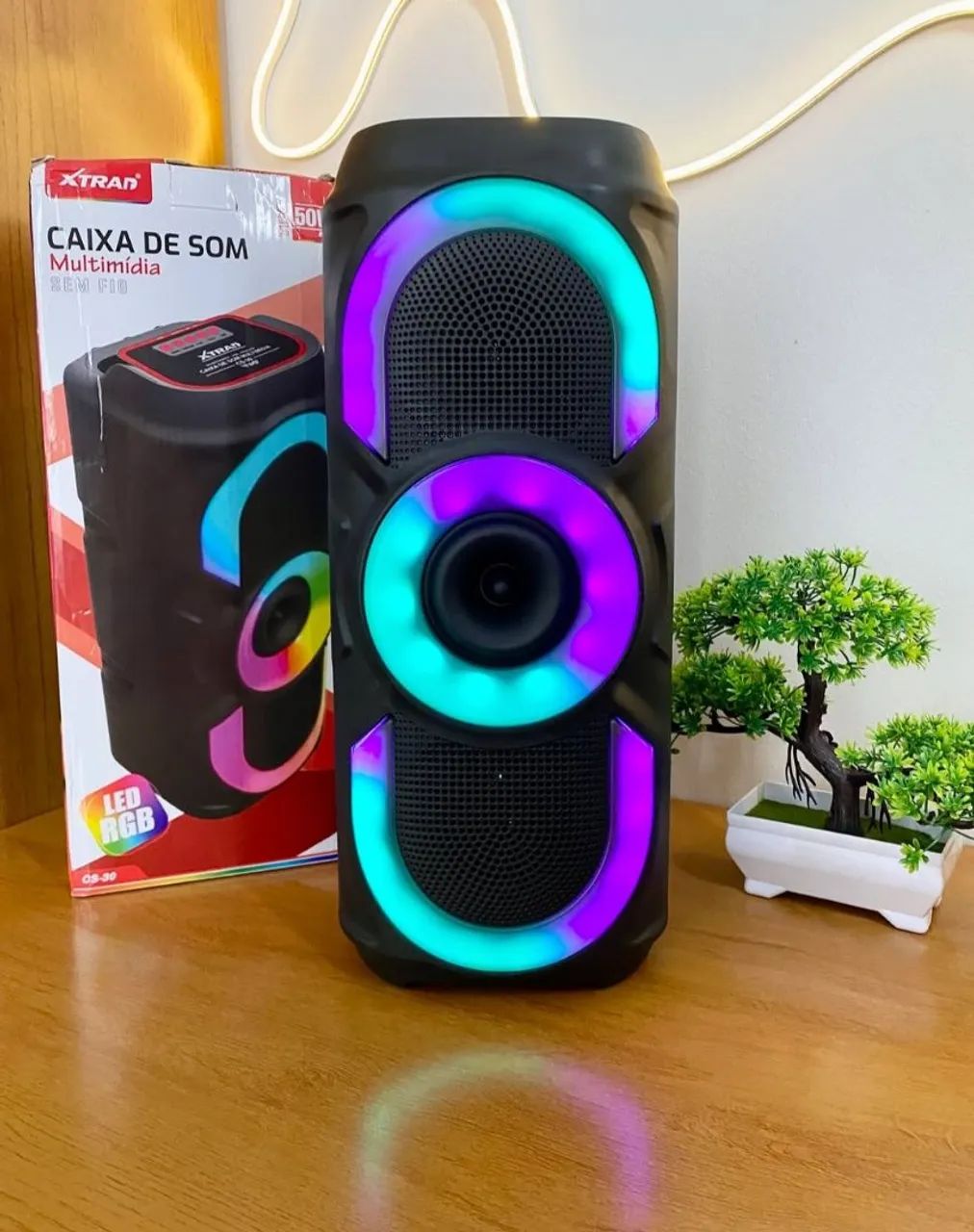 Caixa de Som | Rádio Bluetooth | LED RGB  - Foto 5