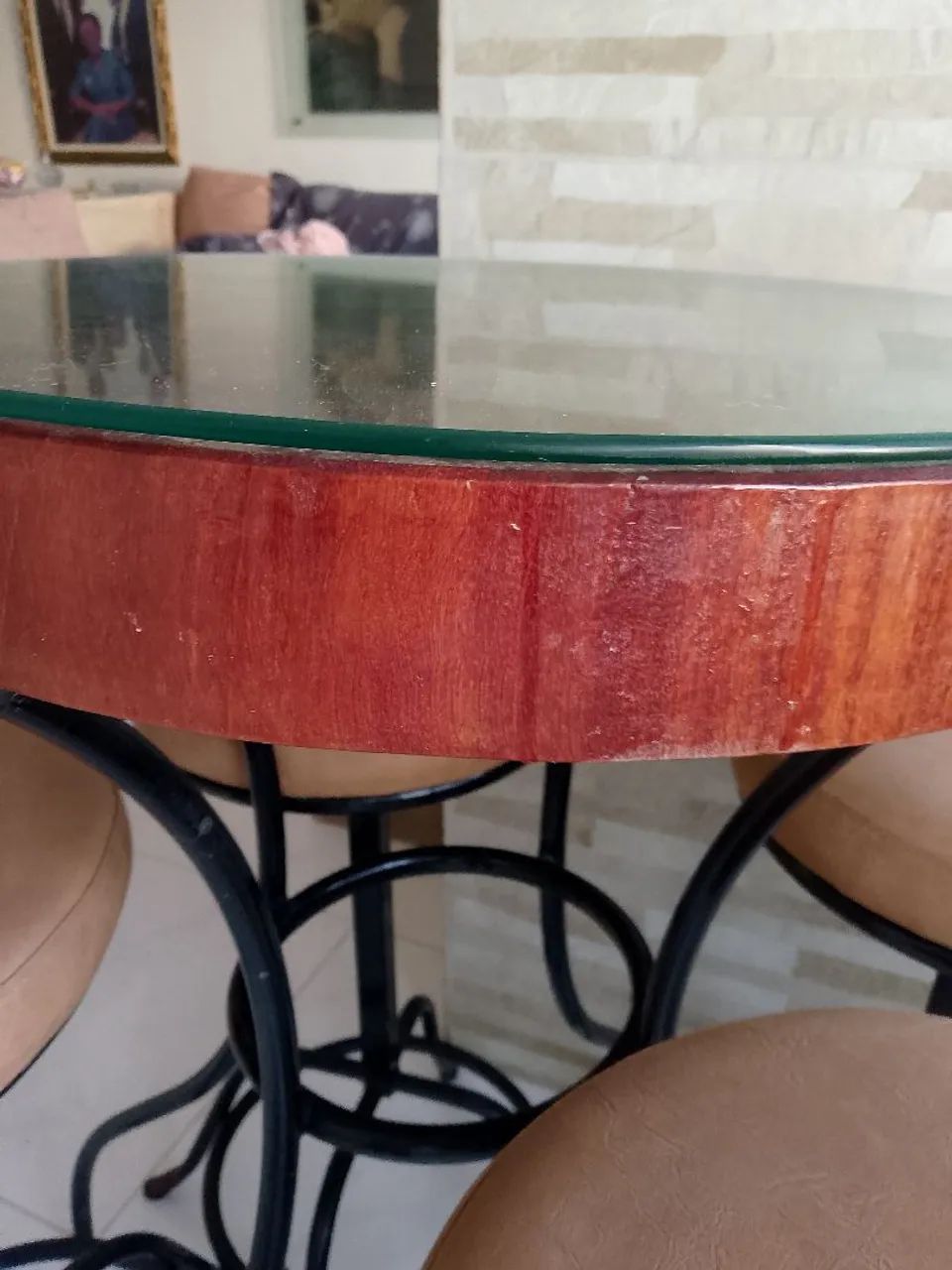 Mesa Bistrô com Tampo em Madeira Maciça + 4 Cadeiras - Foto 2