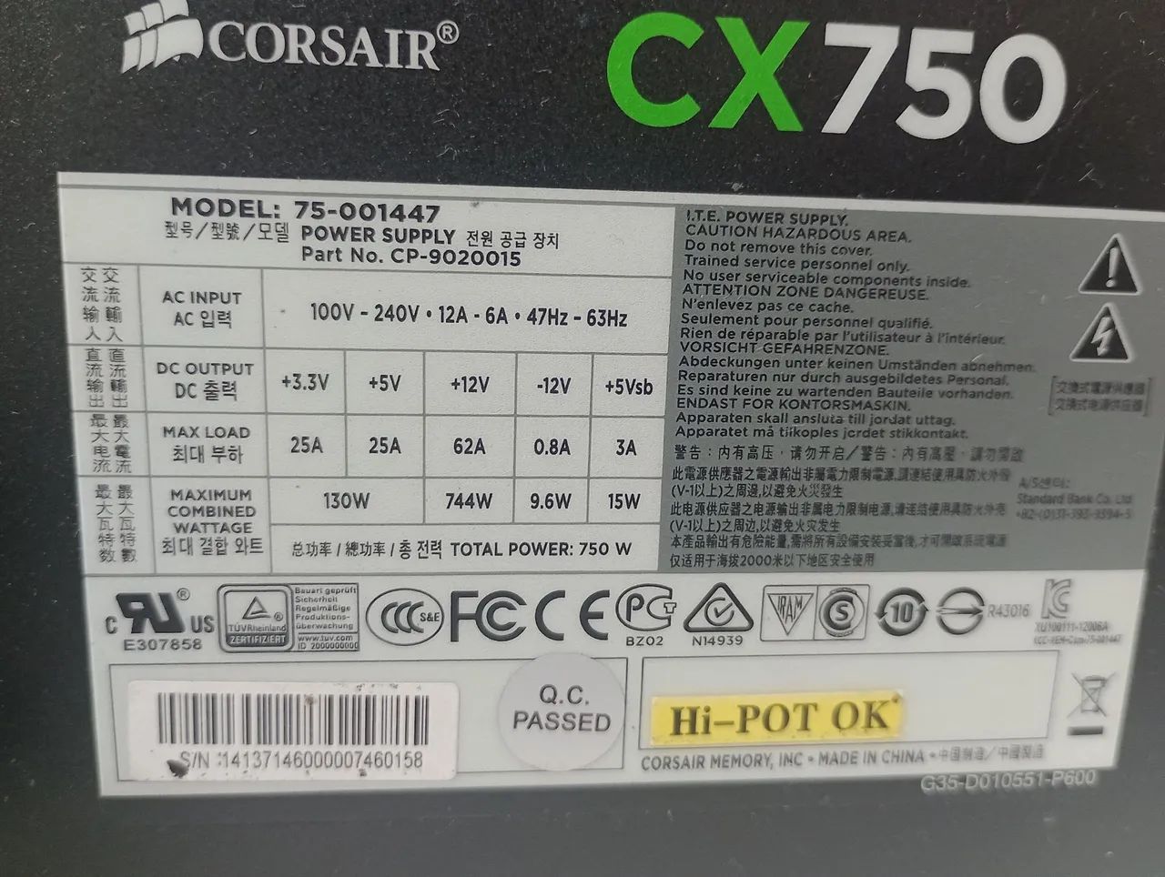 Fonte Pc Corsair CX750 - Foto 2