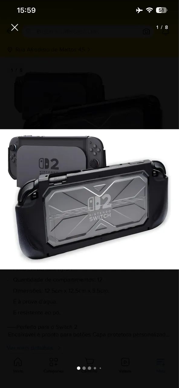 Case de proteção Nintendo Switch 2 - Foto 3