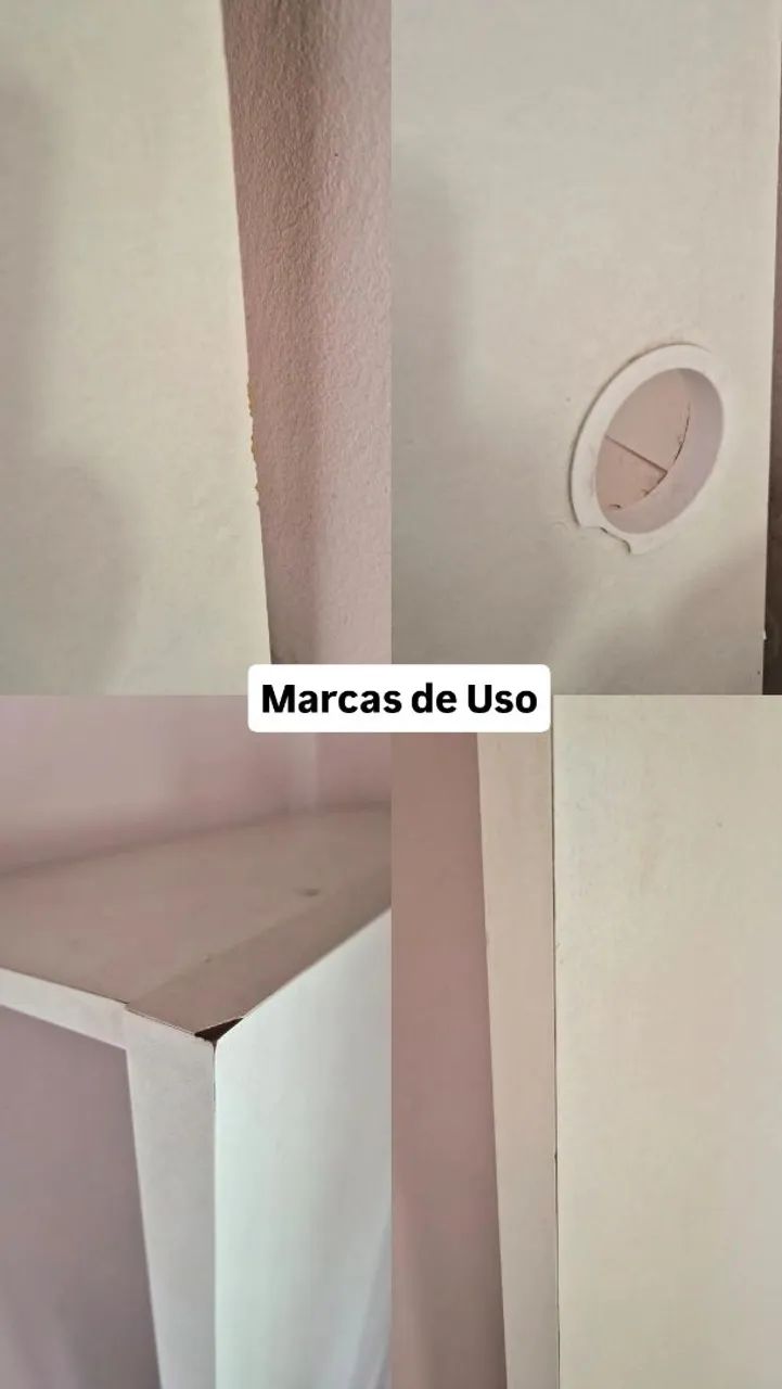 Mesa MDF Branca (2 Gavetas) - Foto 5