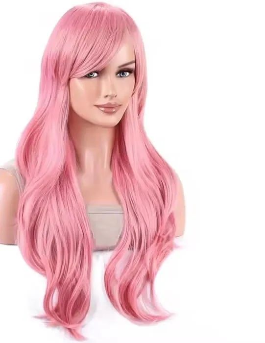 Peruca rosa de fibra japonesa  - Foto 2