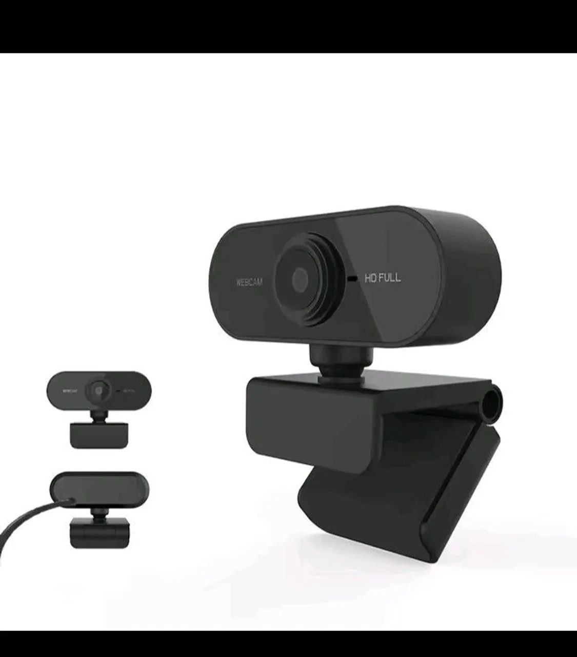 Webcam usb com microfone integrado câmera para PC rotacionavel 360 - Foto 3