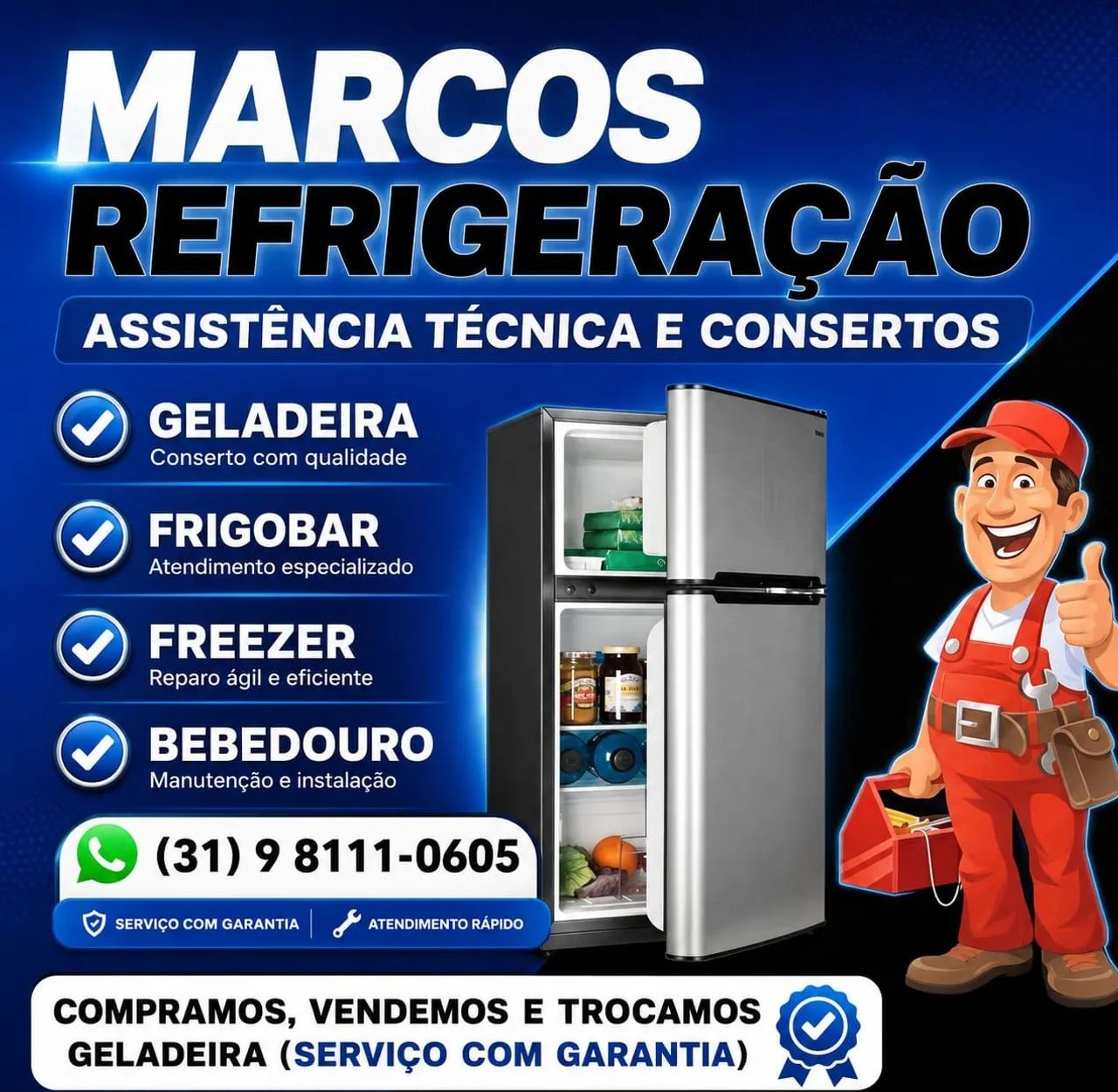 Consertos de geladeiras em geral