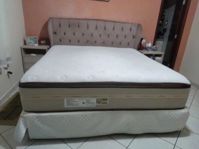 CONJUNTO BOX KING SIZE SIMBAL - DIAMOND STRESS SEM CABECEIRA - Foto 4
