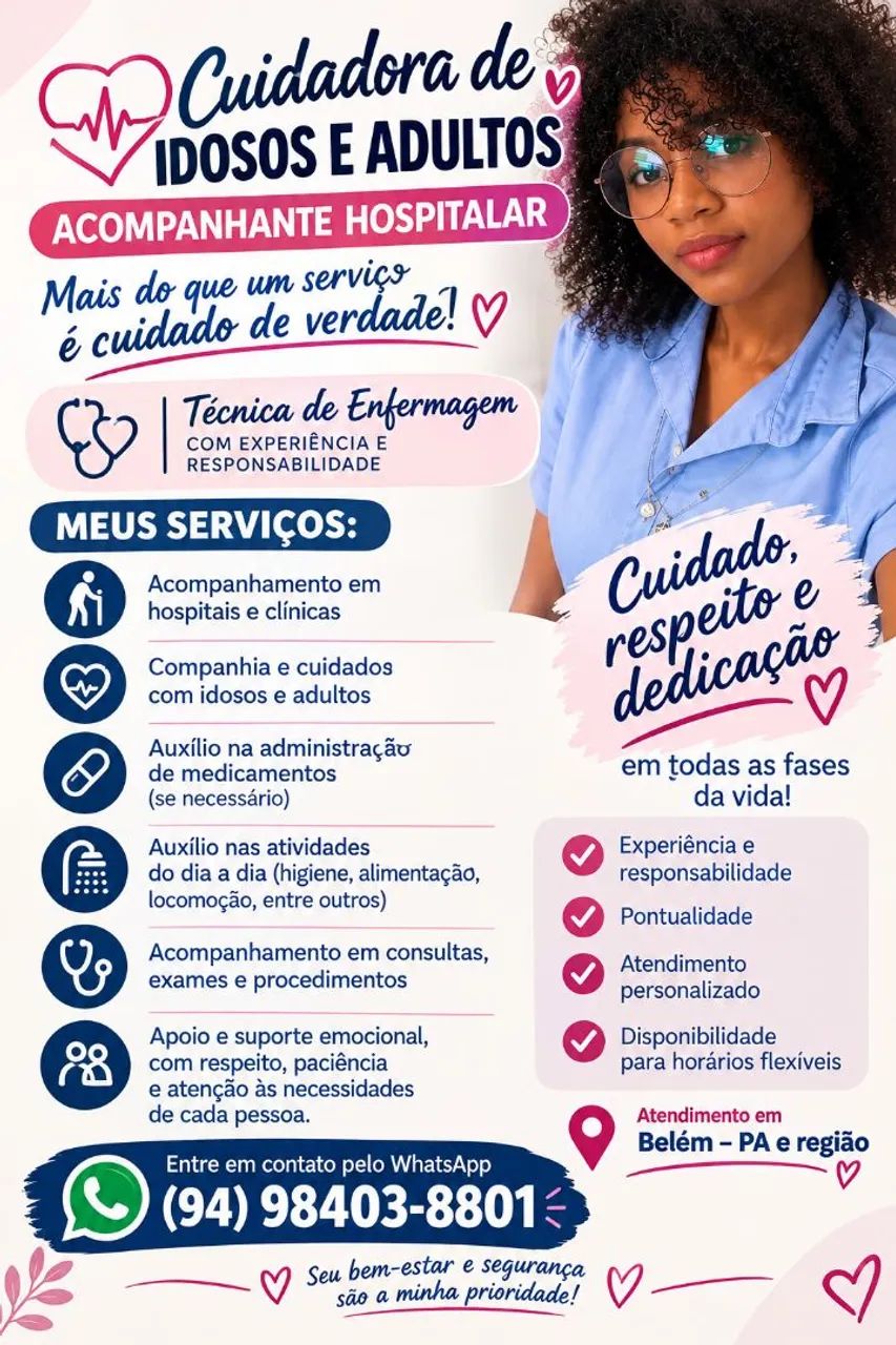 Atendimento domiciliar e acompanhante hospitalar 