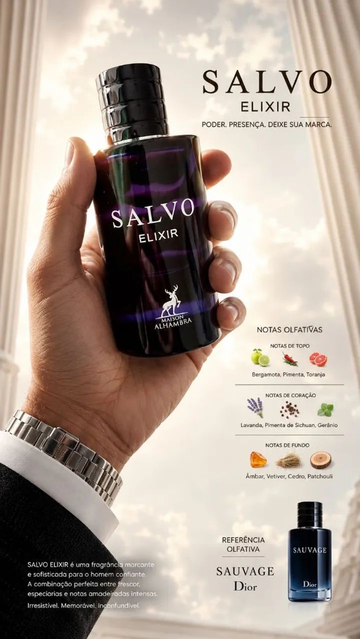 PERFUME ÁRABE SALVO ELIXIR - MAISON ALHAMBRA.