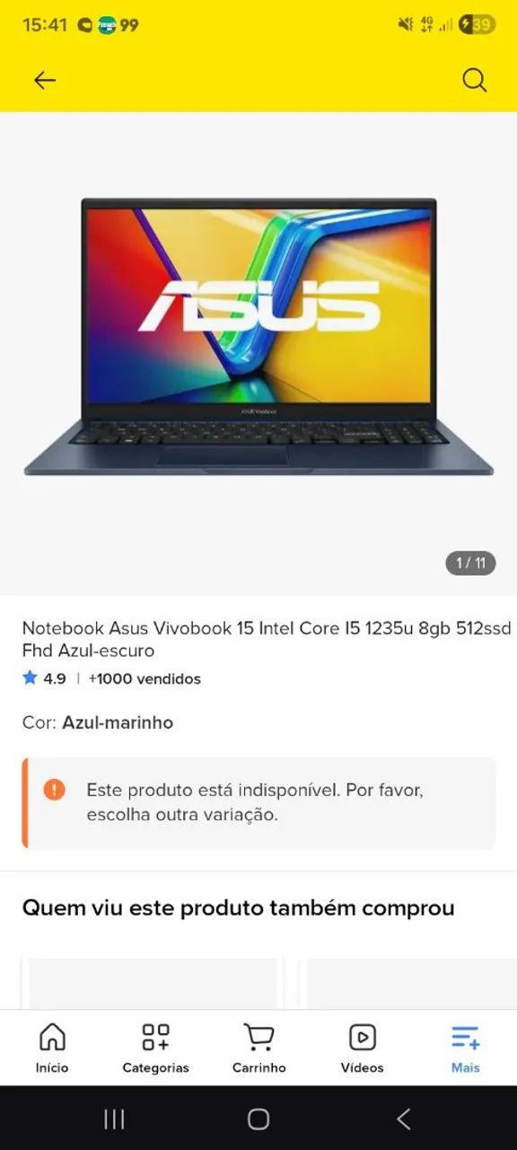 Notebook Asus vivobook 15 semi-novo - Foto 5