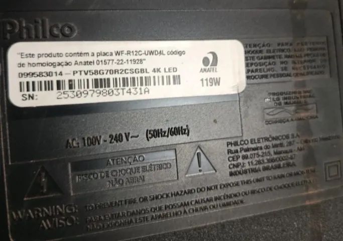 Smart TV 58" Philco Defeito - Foto 2