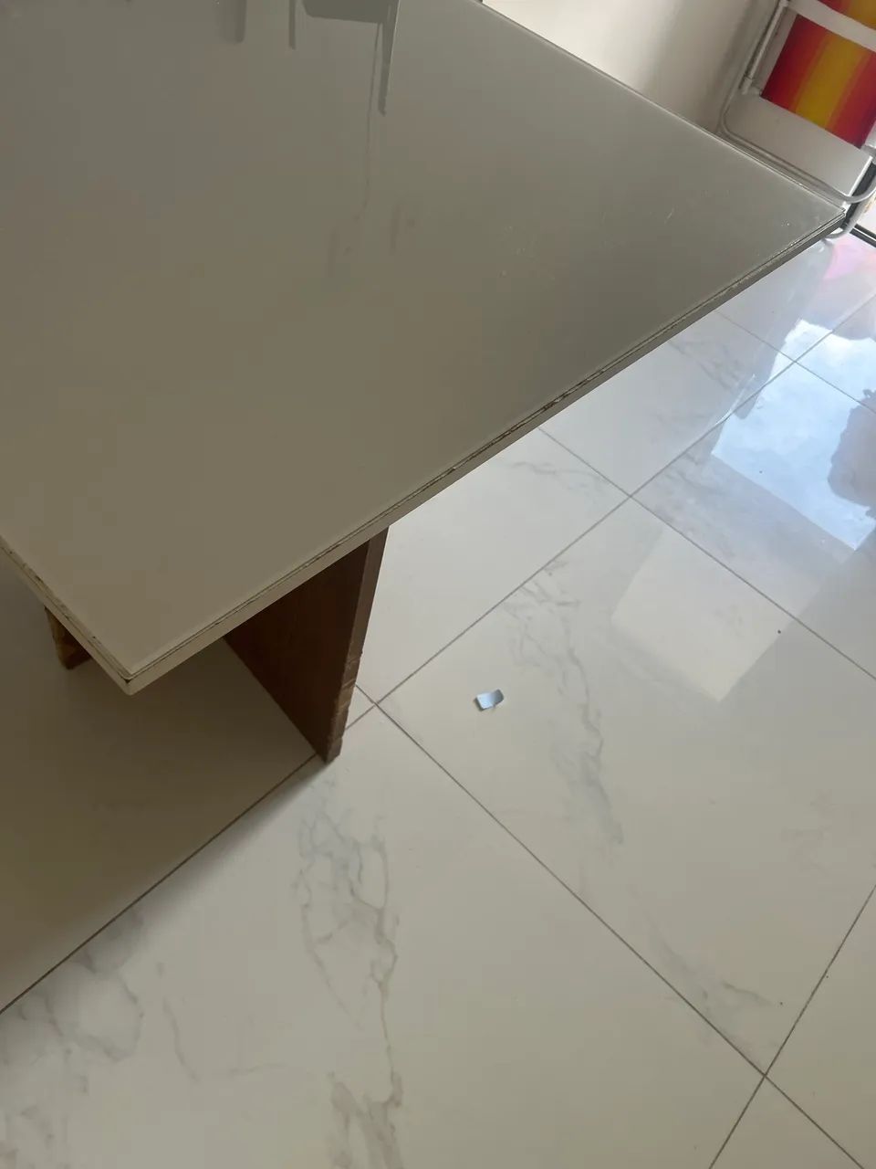 MESA TAMPO DE VIDRO 90x90