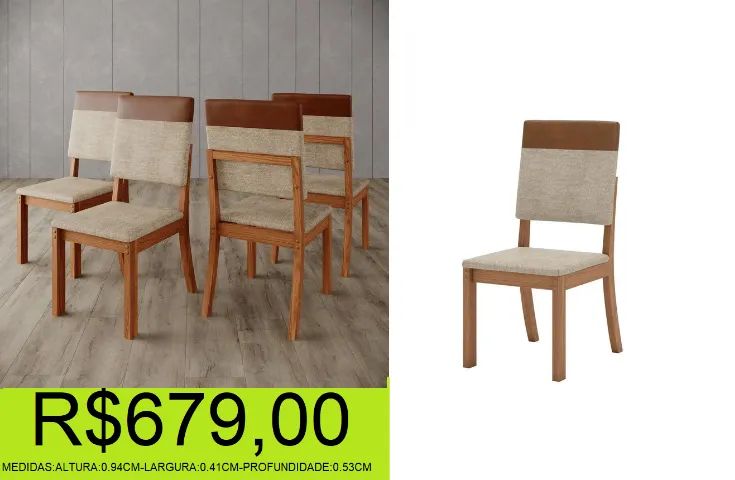 cadeiras - estofadas - compre hoje e receba em até 72 horas 