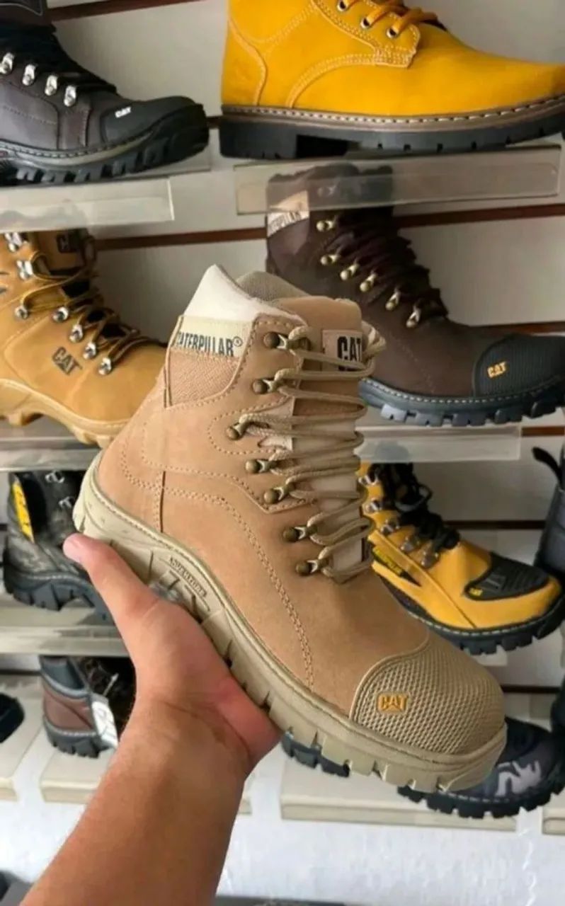 Botas masculina preta e Bege  - Foto 2