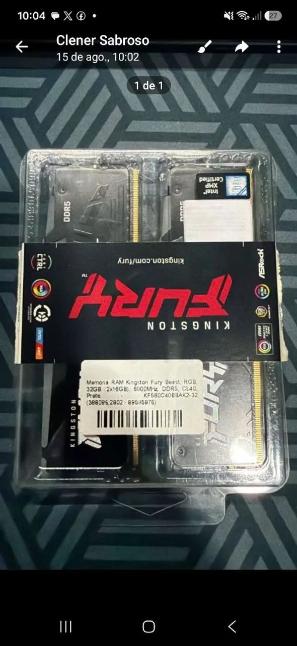 16X2 ddr5 6000Mhz cl40