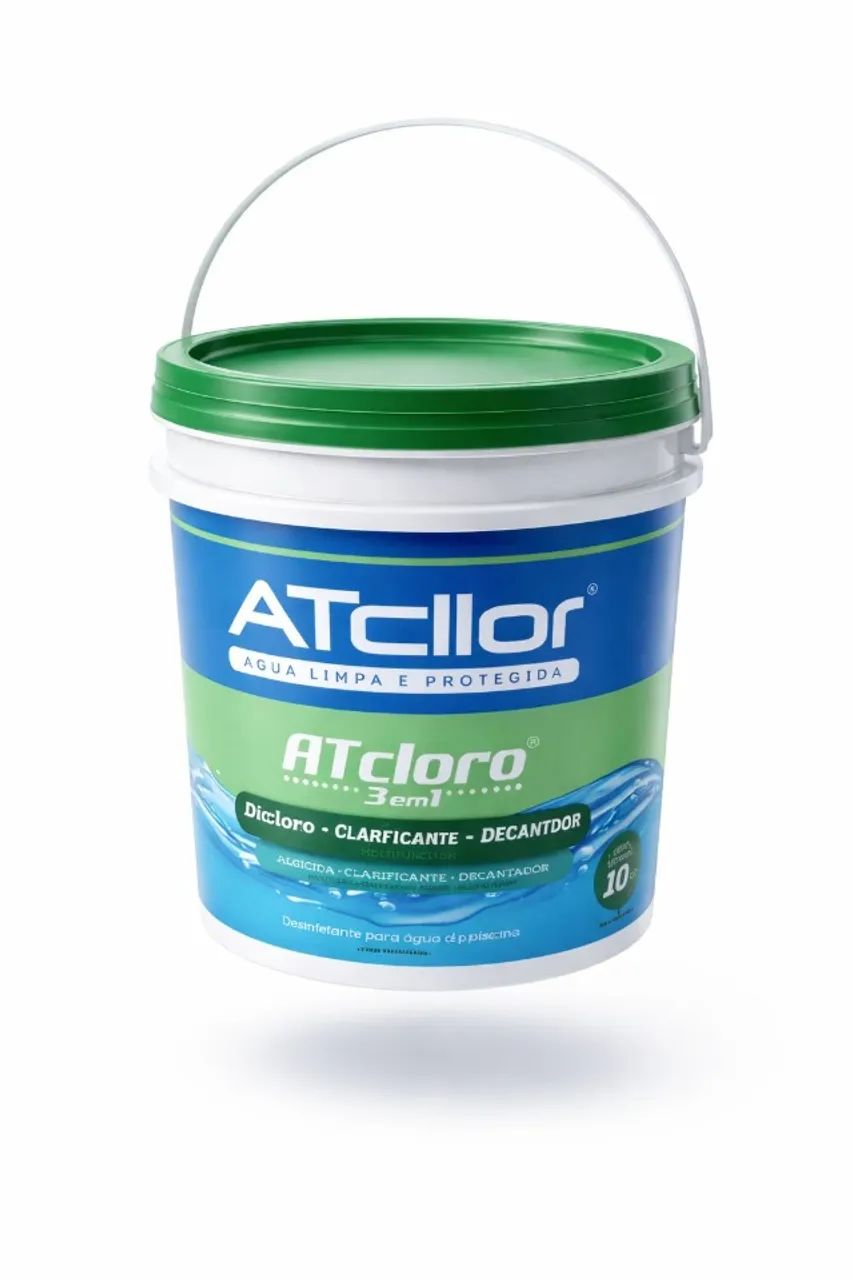 PROMOÇÃO - Limpa Piscina Atclloro 3 em 1 Multiação e Dicloro e Aglicida Atcllor - Foto 2
