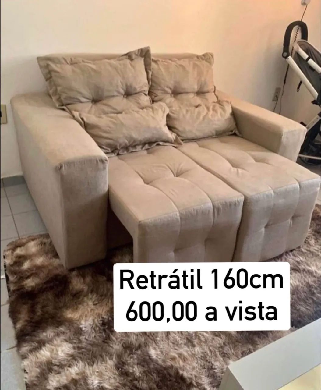 Sofá retrátil 1,60cm da fábrica 