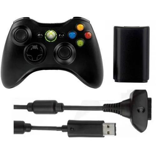 Bateria e cabo controle Xbox 360 - Foto 2