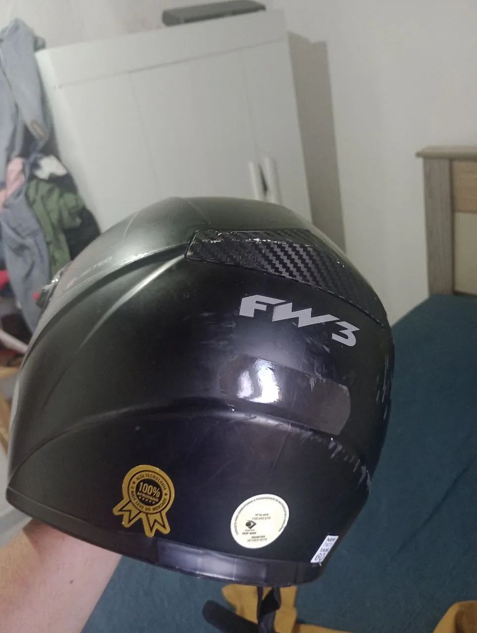 Capacete fw3 preto fosco  - Foto 4