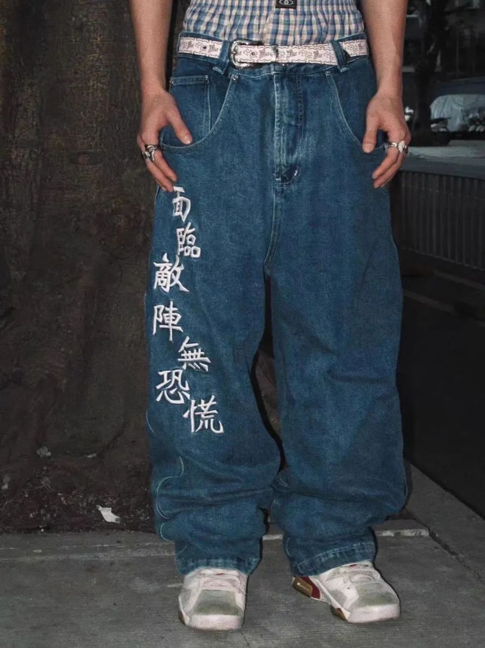 Calça Jeans Vintage Retro Y2k - Foto 4