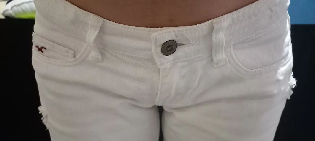 Calça Branca jeans Hollister - Foto 5