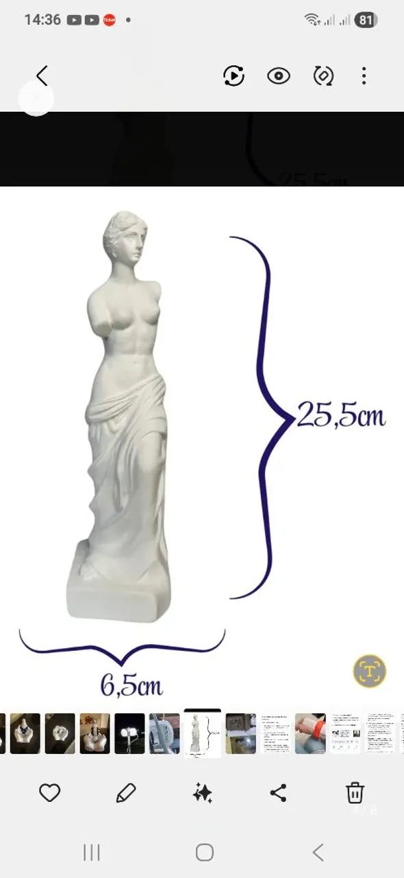 Estátua Grega Vênus de Milo - Foto 4