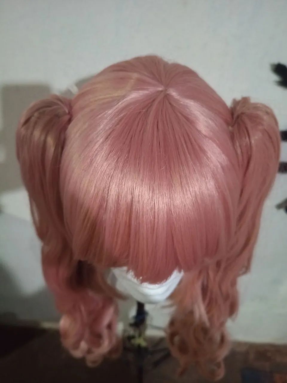 Peruca rosa goiaba ponnytail lolita - Foto 2