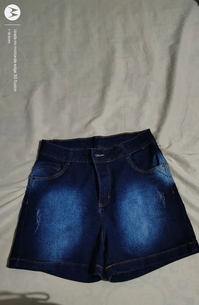 Bermuda jeans feminina Tam P
