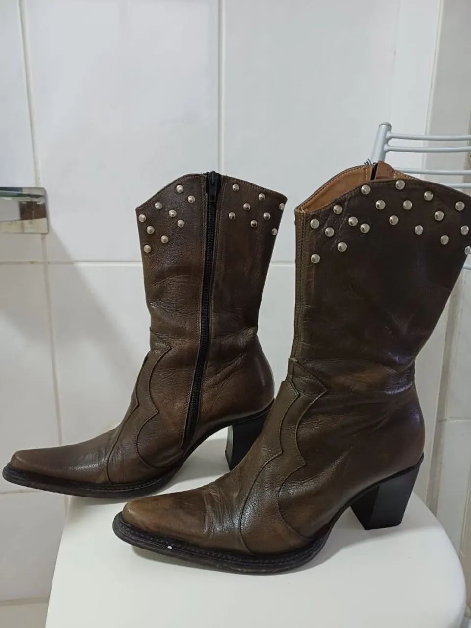 Bota em couro - Foto 3