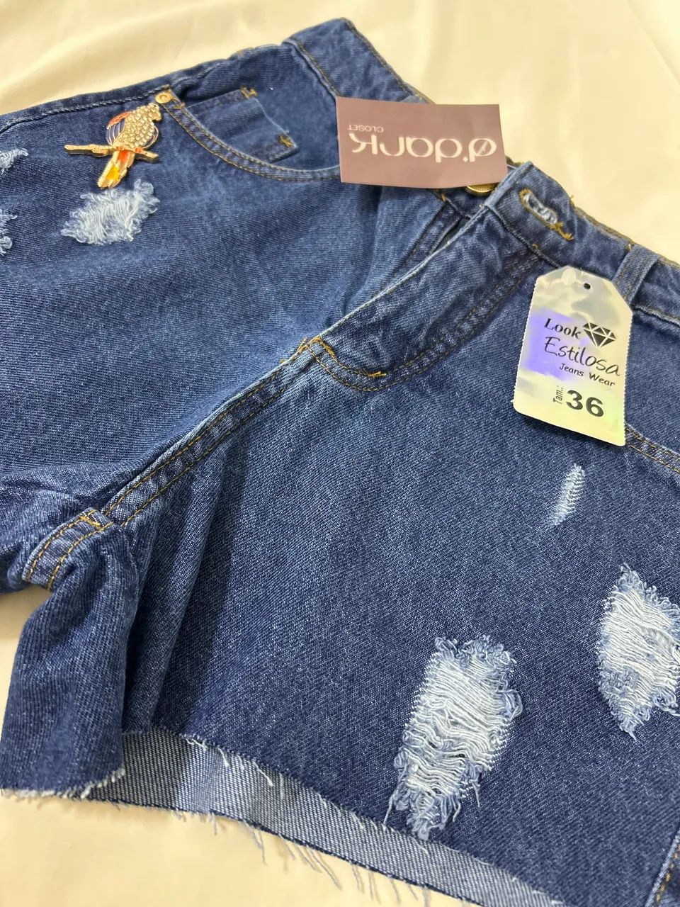 Short jeans escuro número 36 - Foto 2