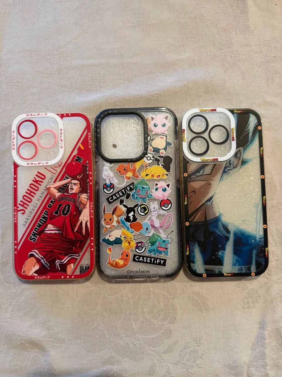 Capas de iPhone 14 Pro Pokémon vegeta slam dunk 3 por 1