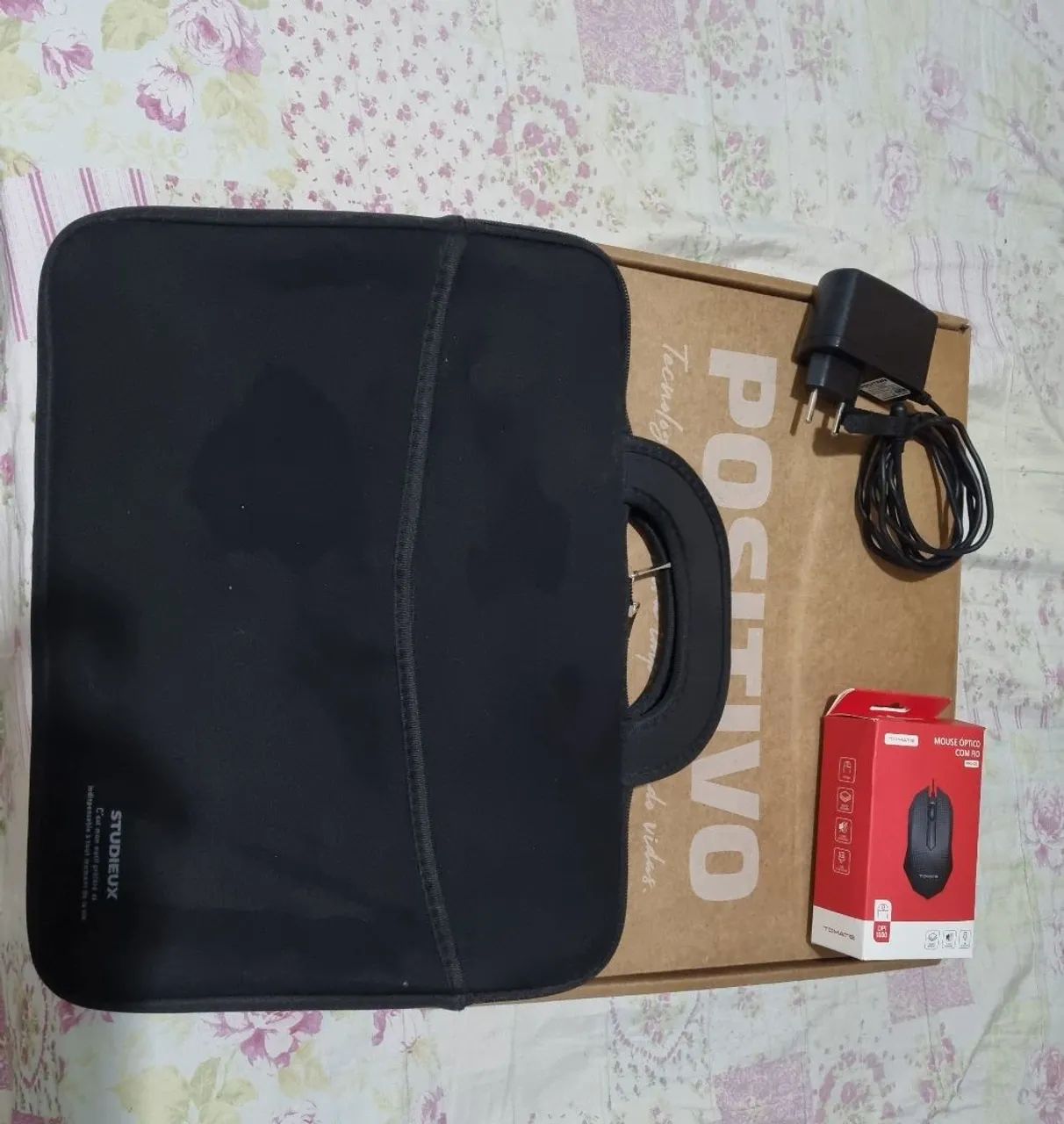 Notebook positivo vision c14+ bolsa de notebook, mouse, carregador e caixa original 