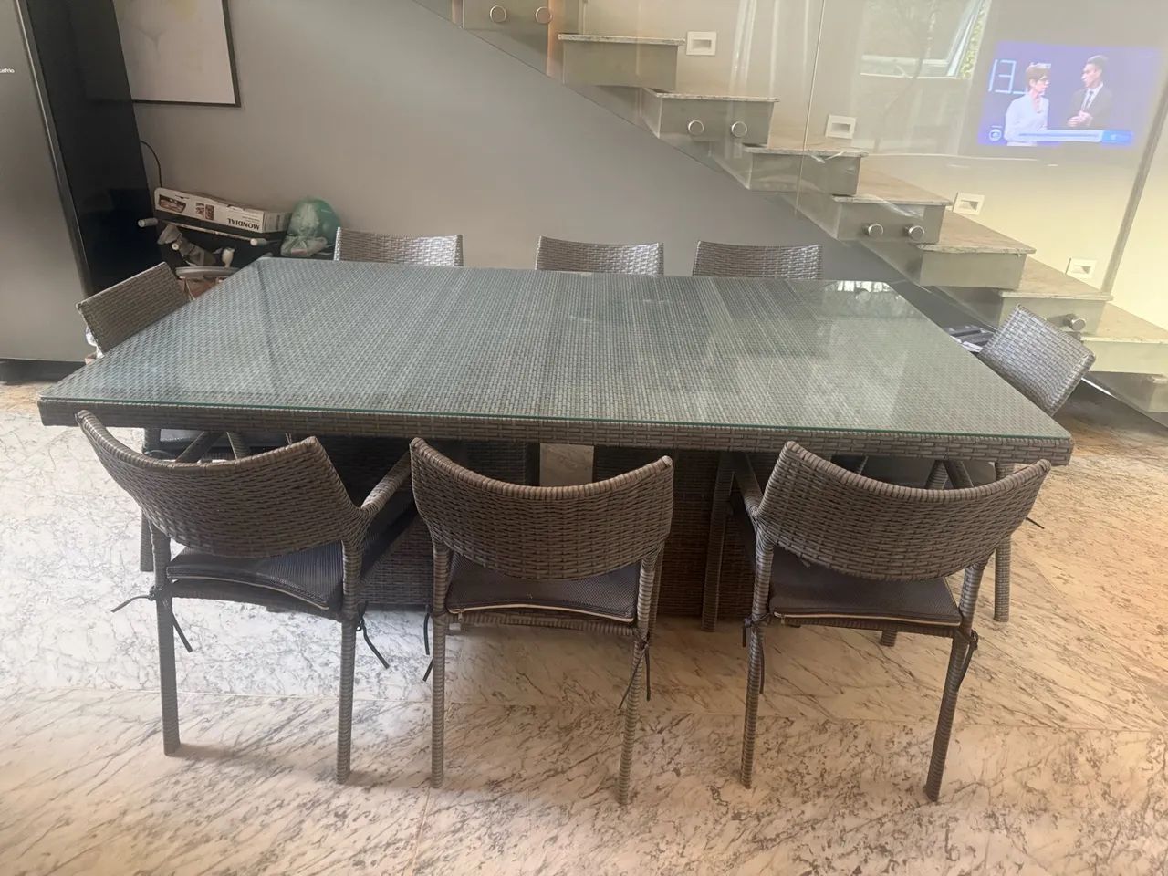 Mesa com 8 cadeiras  - para área externa  - Foto 5