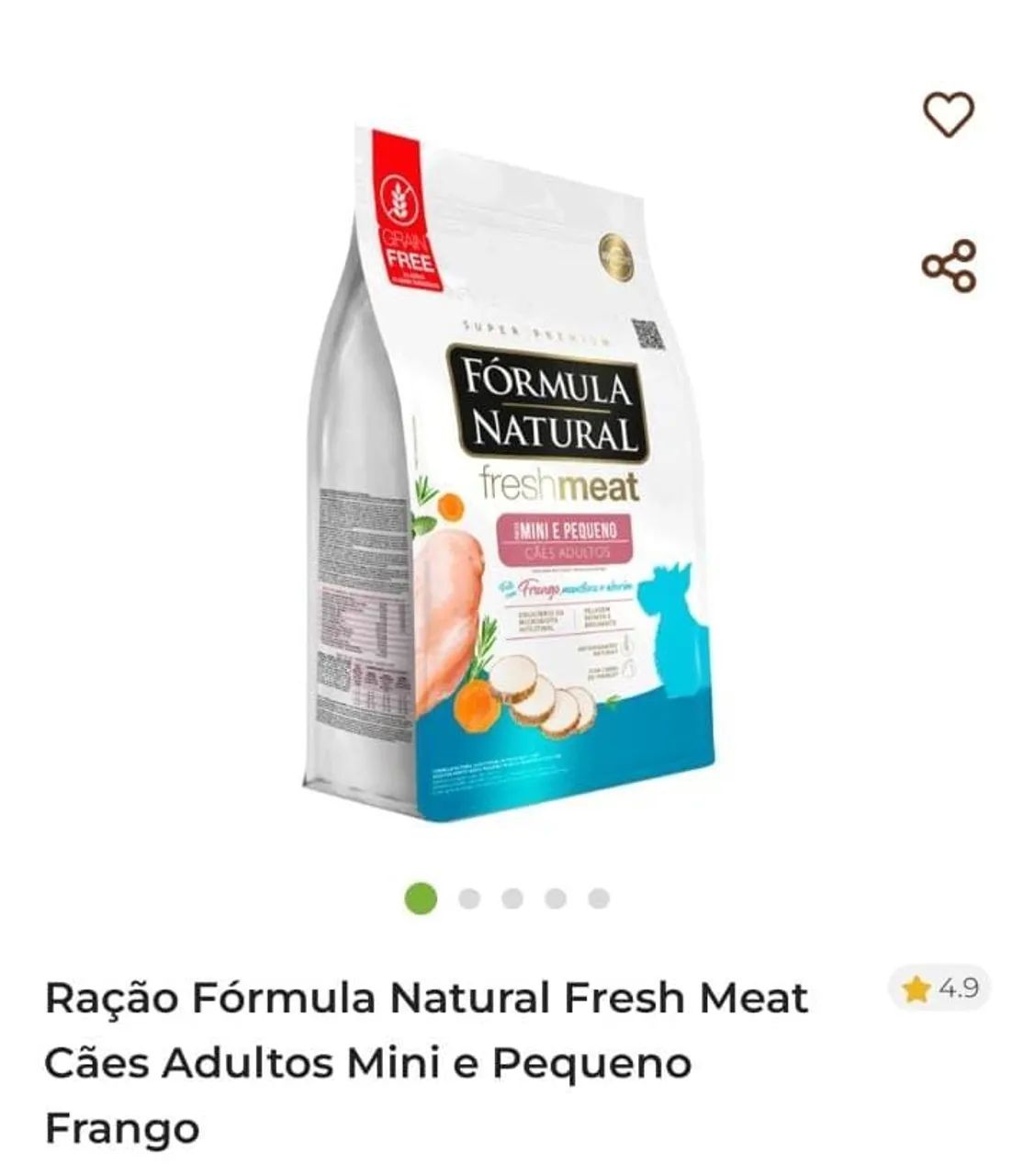 Ração Fresh Meat Cães Adultos Mini pacote de 505g individuais