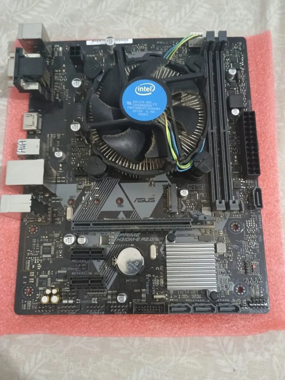 Processador + Placa mãe + Cooler: I3 9100F + H310M