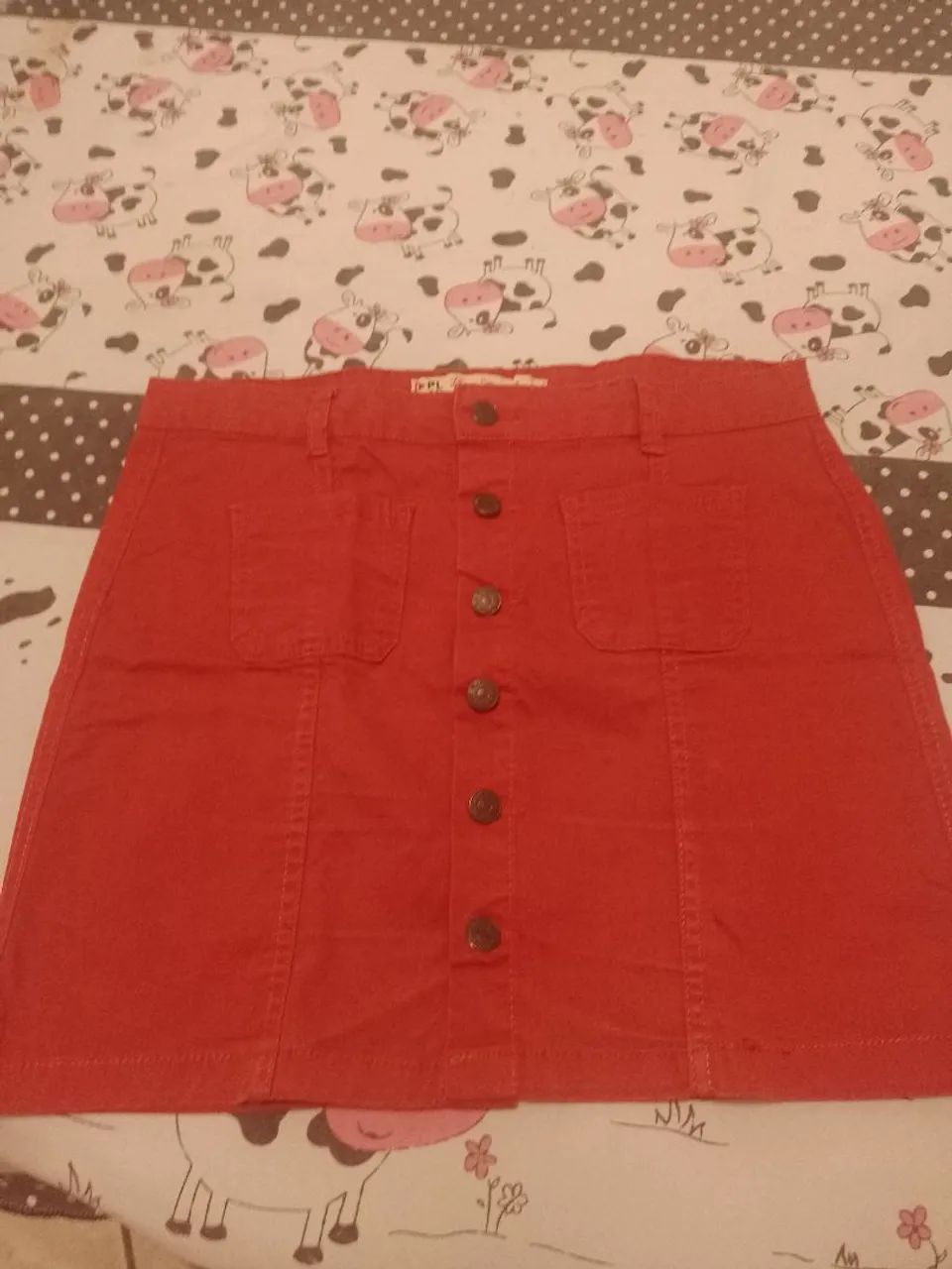 Saia Jeans Laranjado tamanho 42