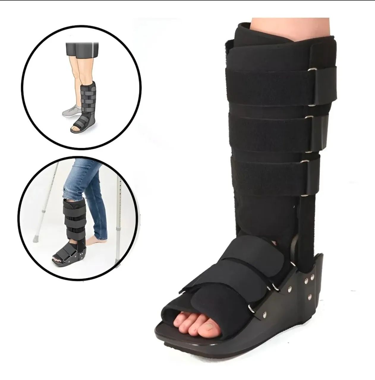 Bota imobilizadora cano longo