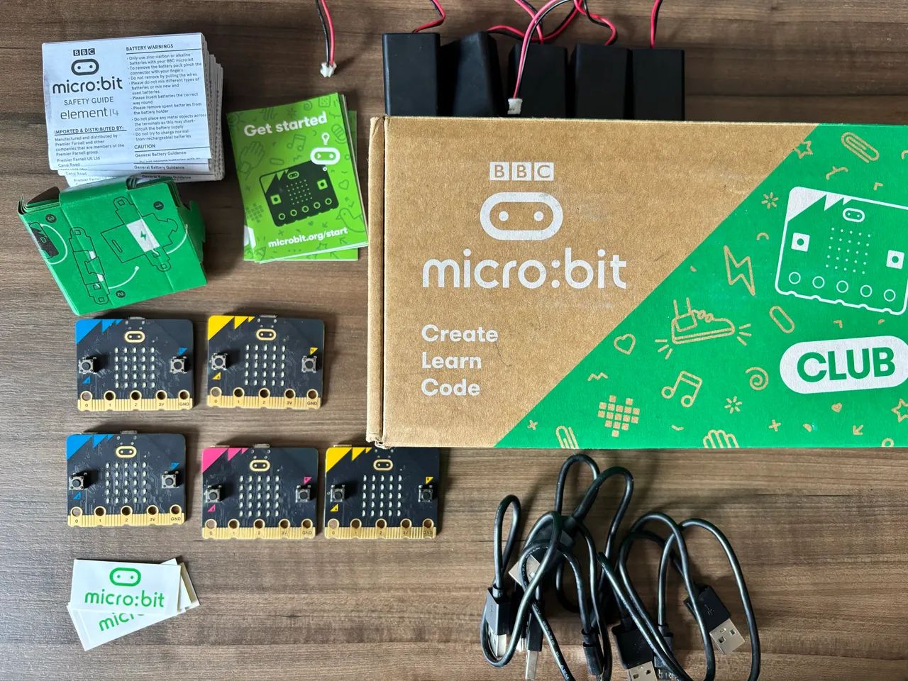 5x Kits BBC micro:bit V2 e Acessórios