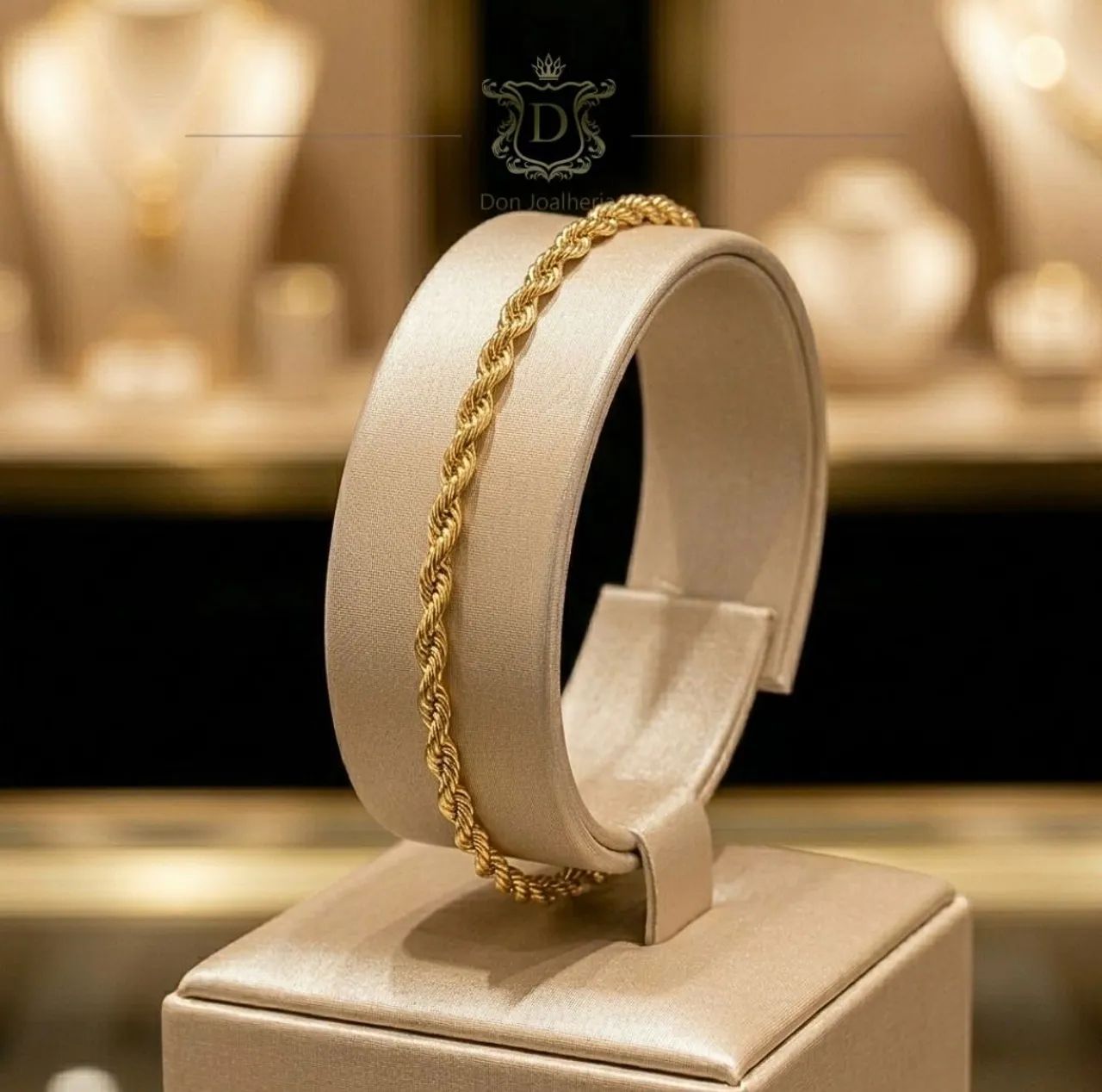 Pulseira Trancelim em Ouro 18K 750 - Foto 3